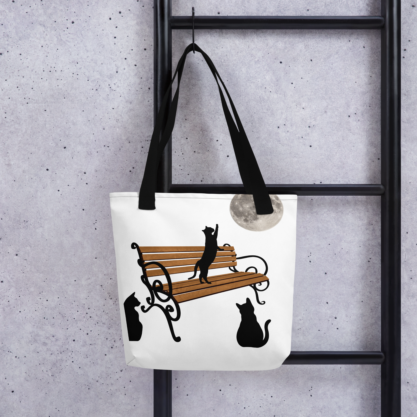 TOTE BAG - Black Cats Enjoying the Moonlight