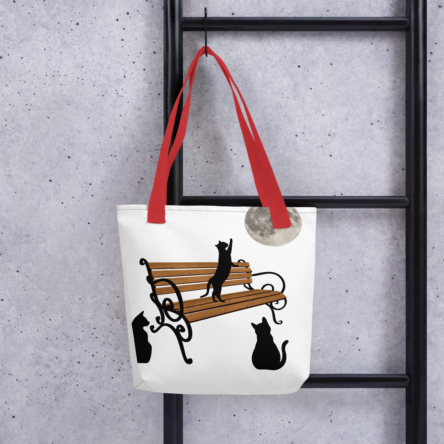 TOTE BAG - Black Cats Enjoying the Moonlight