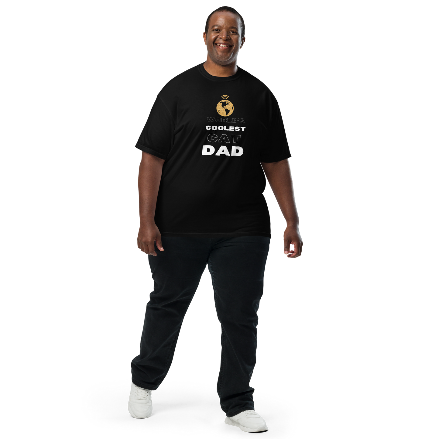 GARMENT DYED HEAVEY WEIGHT T-SHIRT - World's Coolest Cat Dad