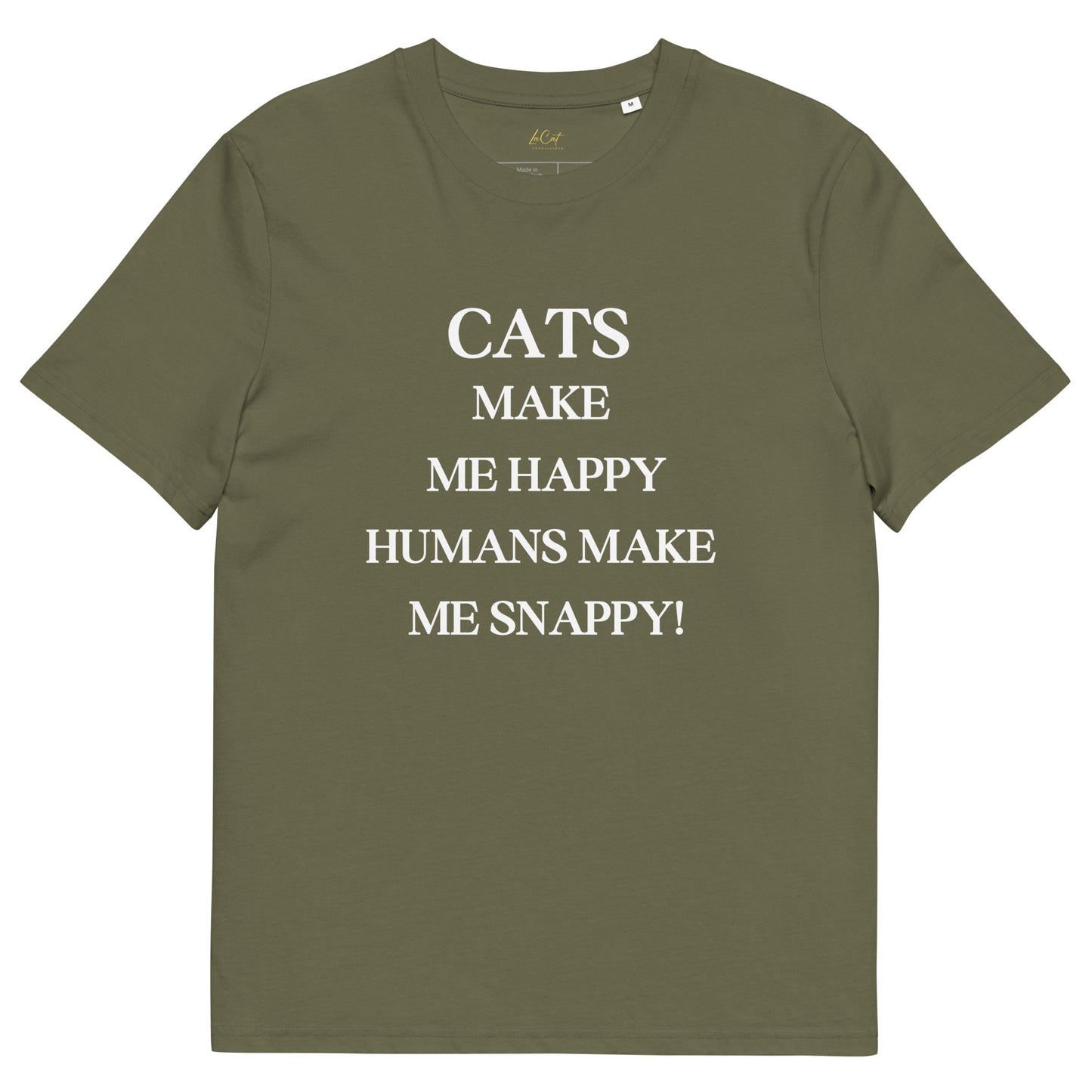 UNISEX ORGANIC COTTON TEE-  Happy not Snappy