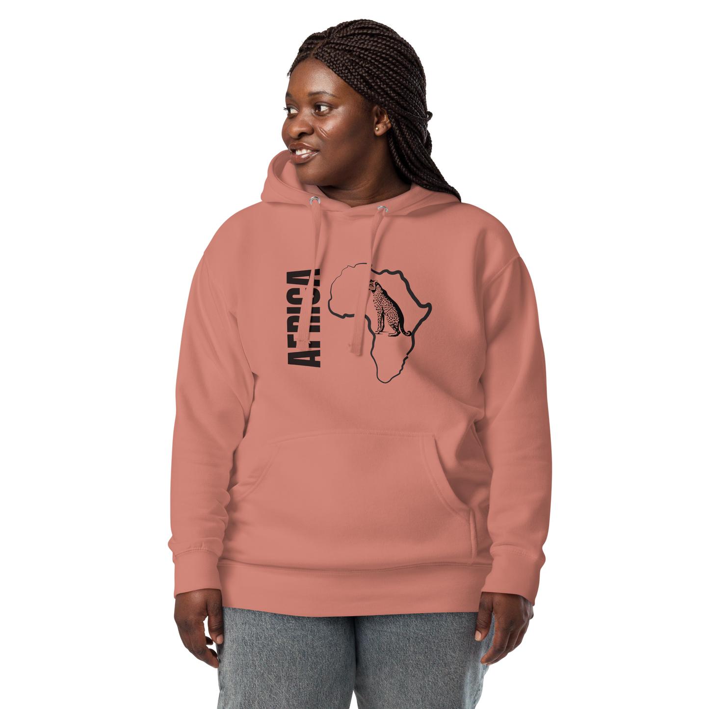 COTTON HERITAGE HOODIE - Heart of Africa Leopard