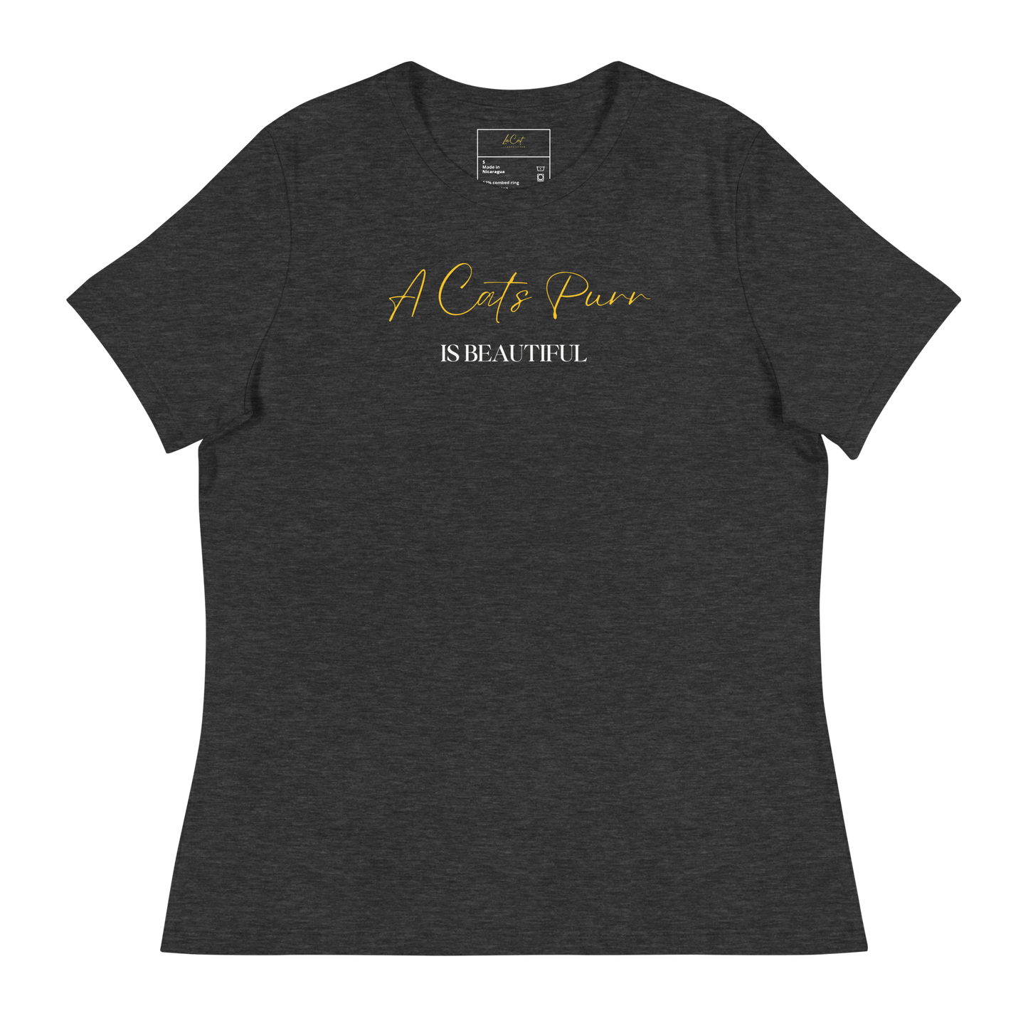 WOMEN'S BELLA & CANVAS TEE -  A Cats Purr is Beautiful