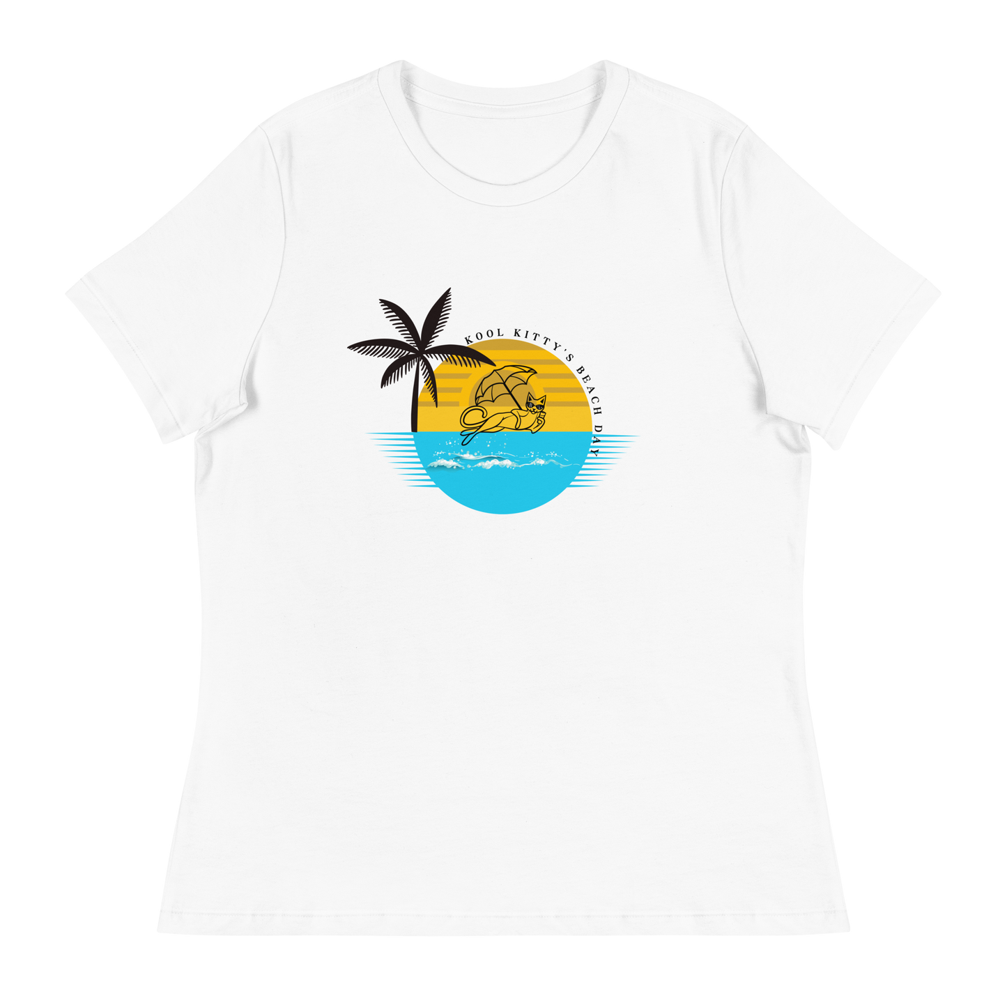 WOMEN'S BELLA & CANVAS TEE - Kool Kitty Beach Day