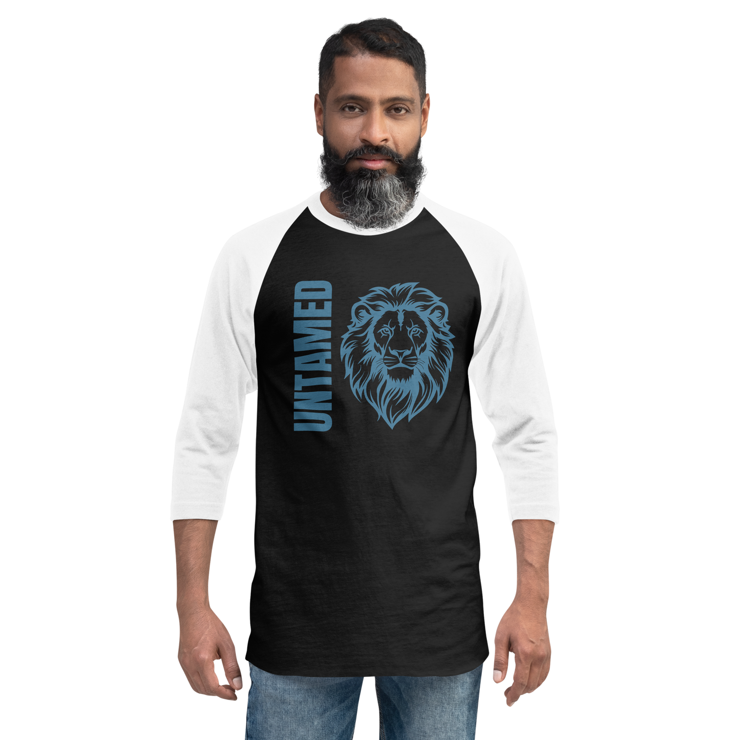 UNISEX 3/4 SLEEVE RAGLAN SHIRT - Lion