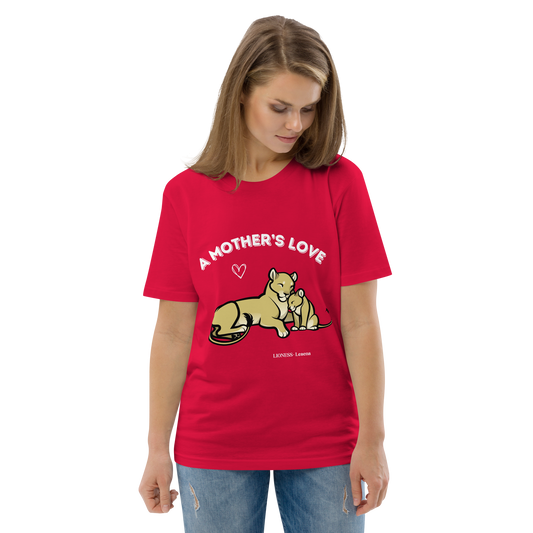 UNISEX ORGANIC COTTON TEE- Lioness and Cub