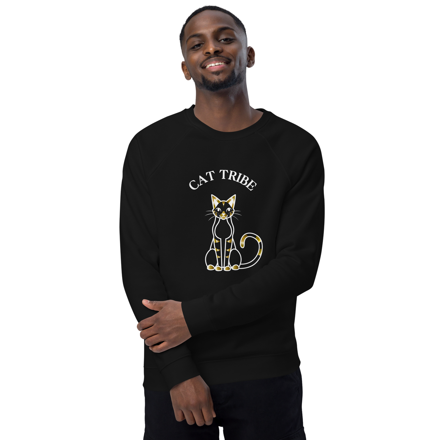 UNISEX ORGANIC RAGLAN SWEATER - Cat Tribe