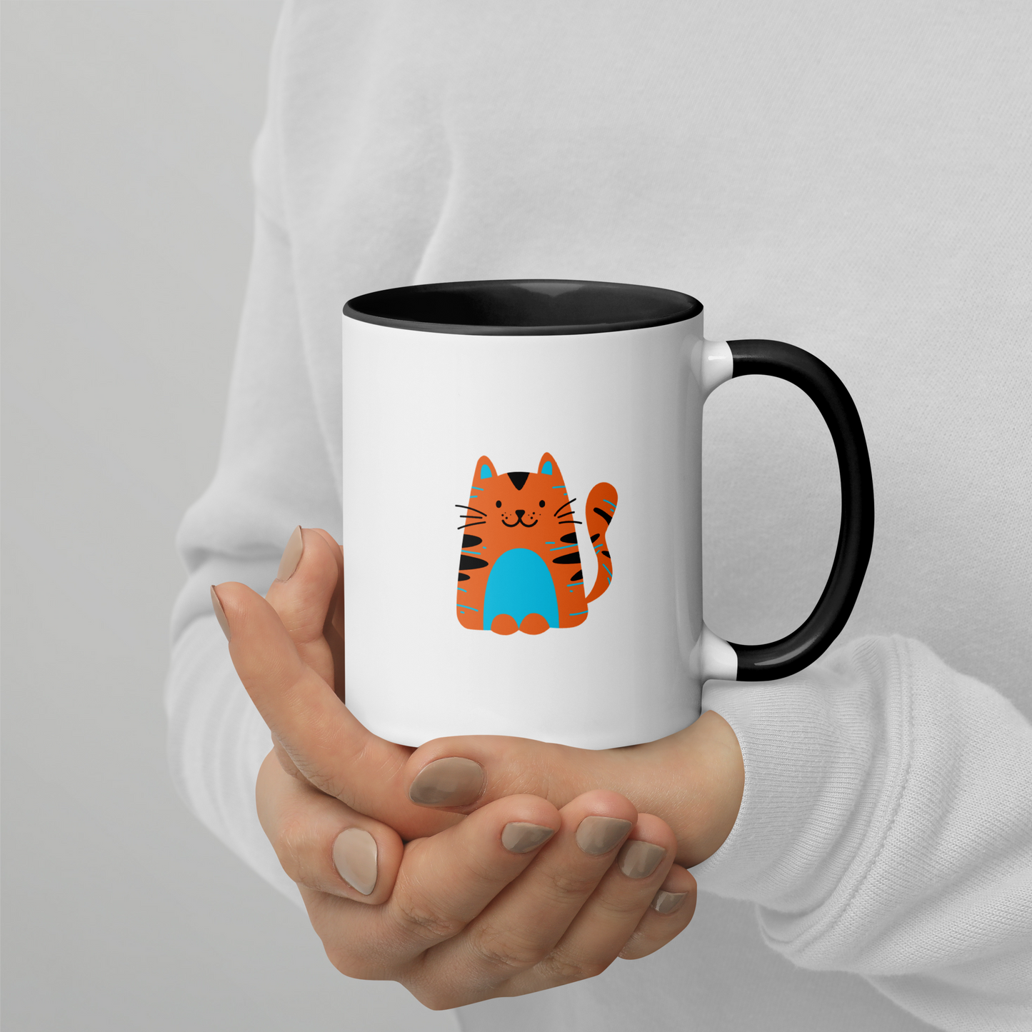 CERAMIC CAT MUG -  Moody of Happy....You Decide!