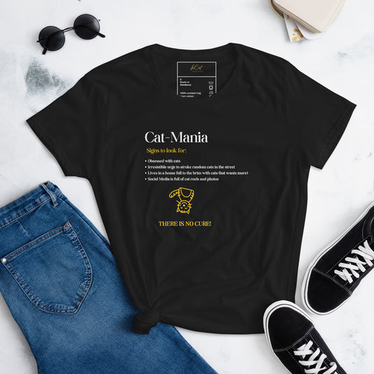 WOMEN'S FITTED GILDAN TEE- Cat Mania