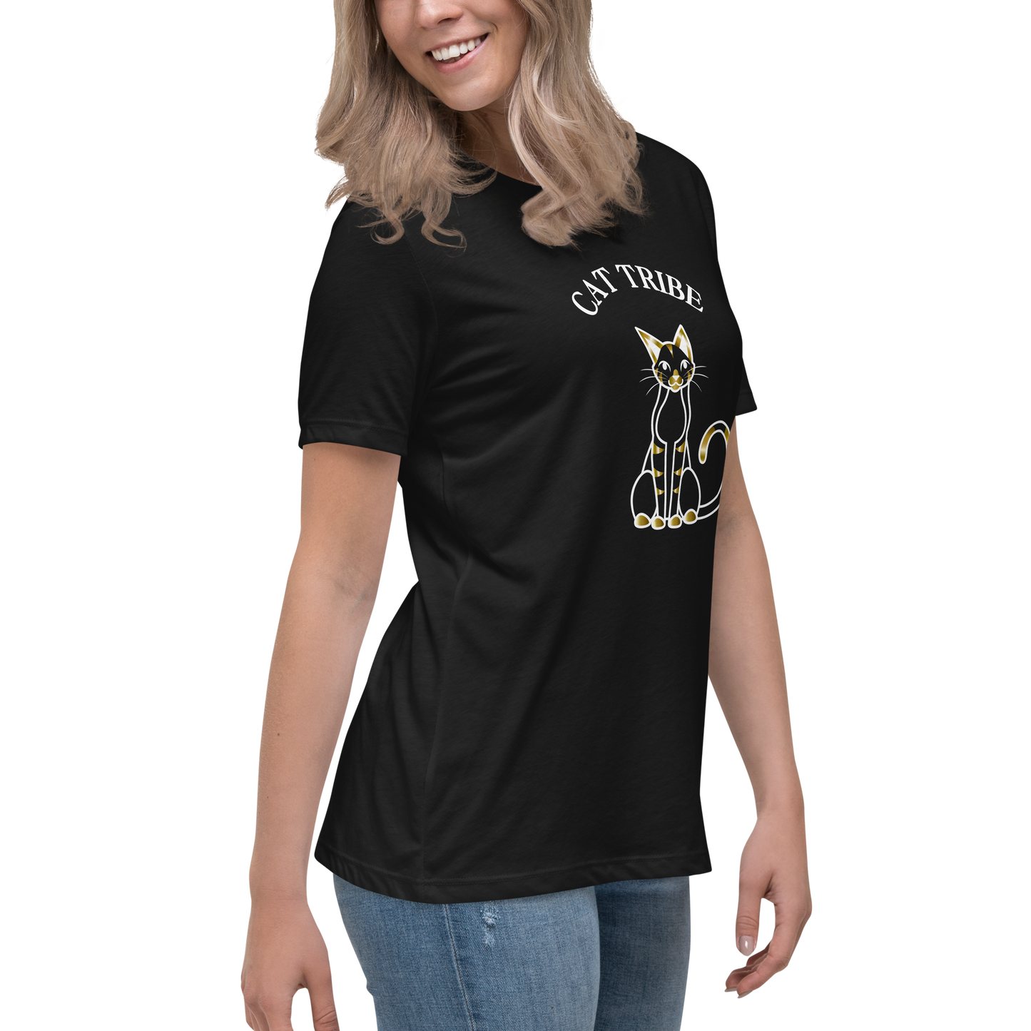 WOMEN'S BELLA & CANVAS TEE - Cat Tribe Gold