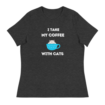 WOMEN'S BELLA & CANVAS TEE - Cats & Coffee