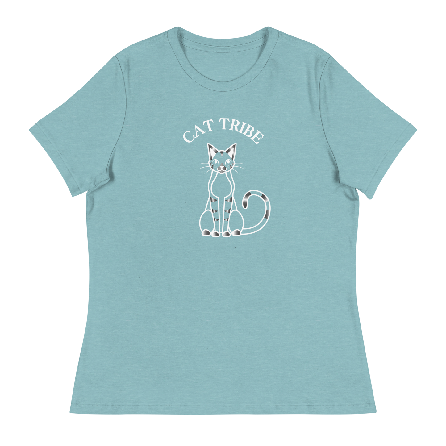 WOMEN'S BELLA & CANVAS TEE - Cat Tribe Silver