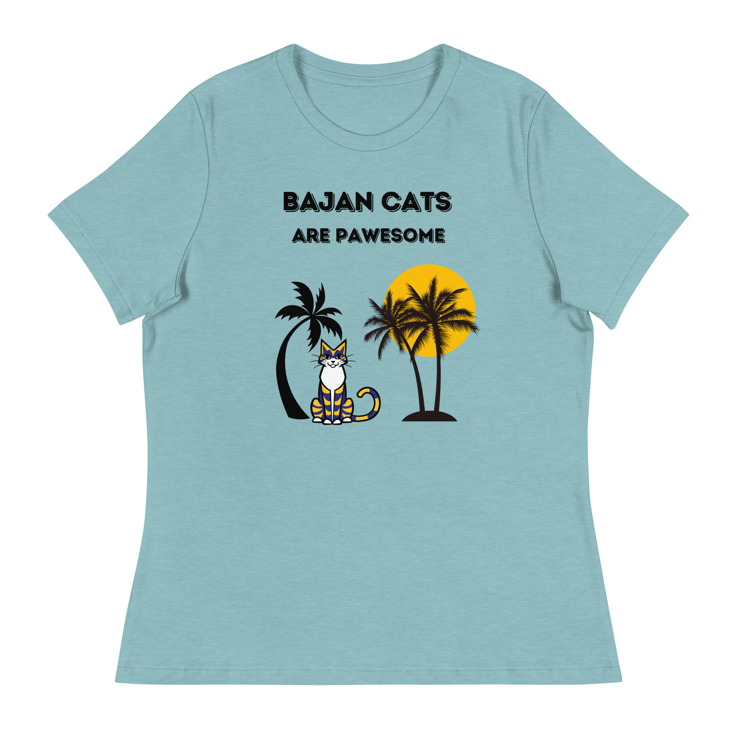 WOMEN'S BELLA & CANVAS TEE - Charity Tee, Bajan Cats Are Pawesome