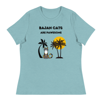 WOMEN'S BELLA & CANVAS TEE - Charity Tee, Bajan Cats Are Pawesome