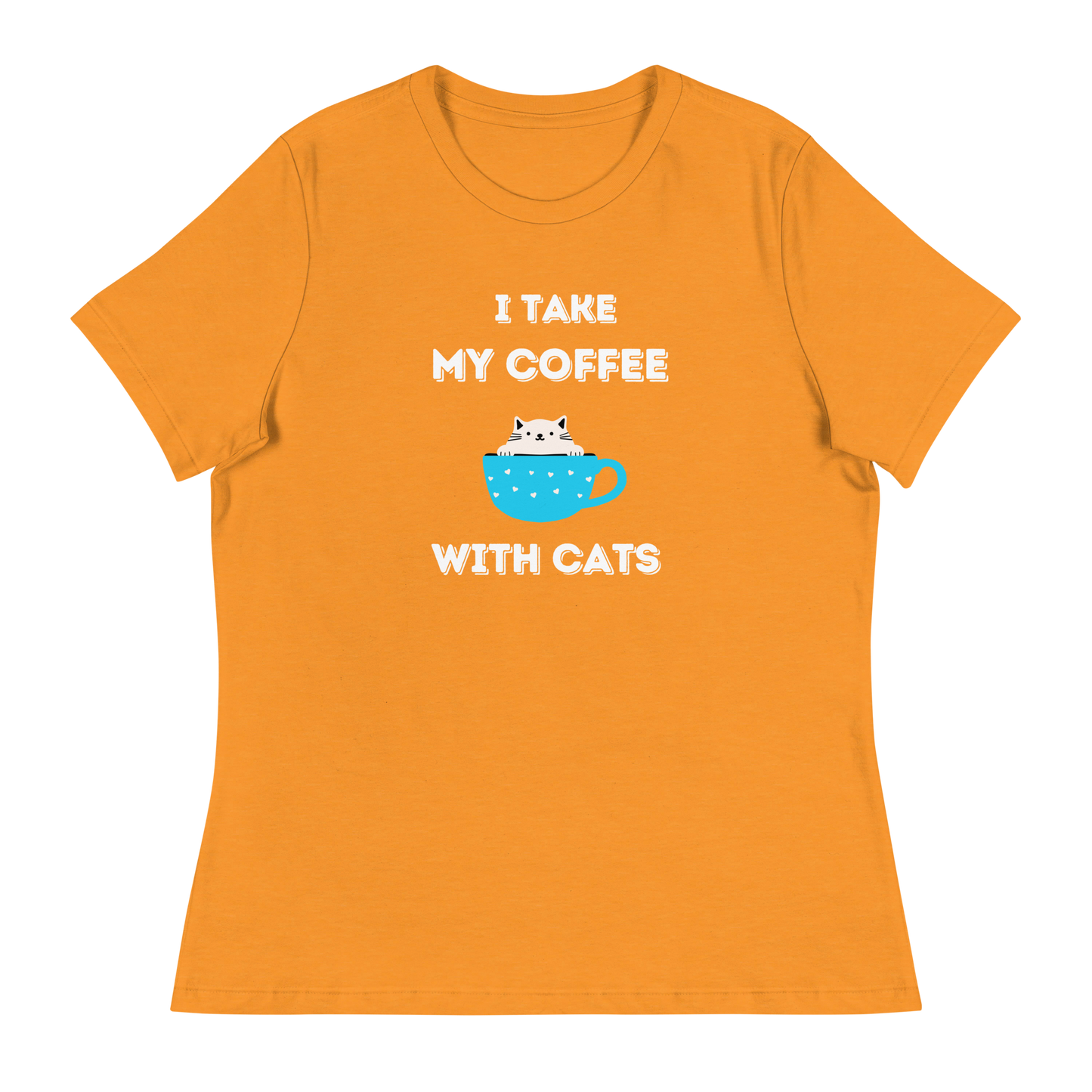 WOMEN'S BELLA & CANVAS TEE - Cats & Coffee