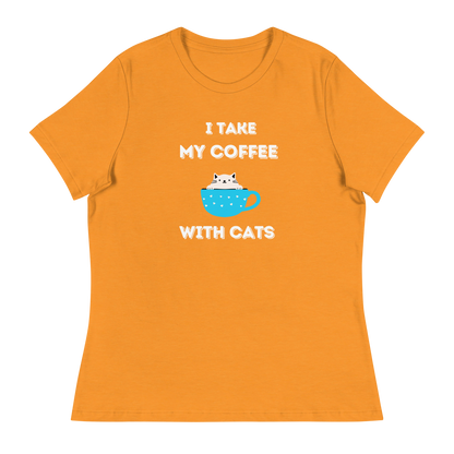 WOMEN'S BELLA & CANVAS TEE - Cats & Coffee