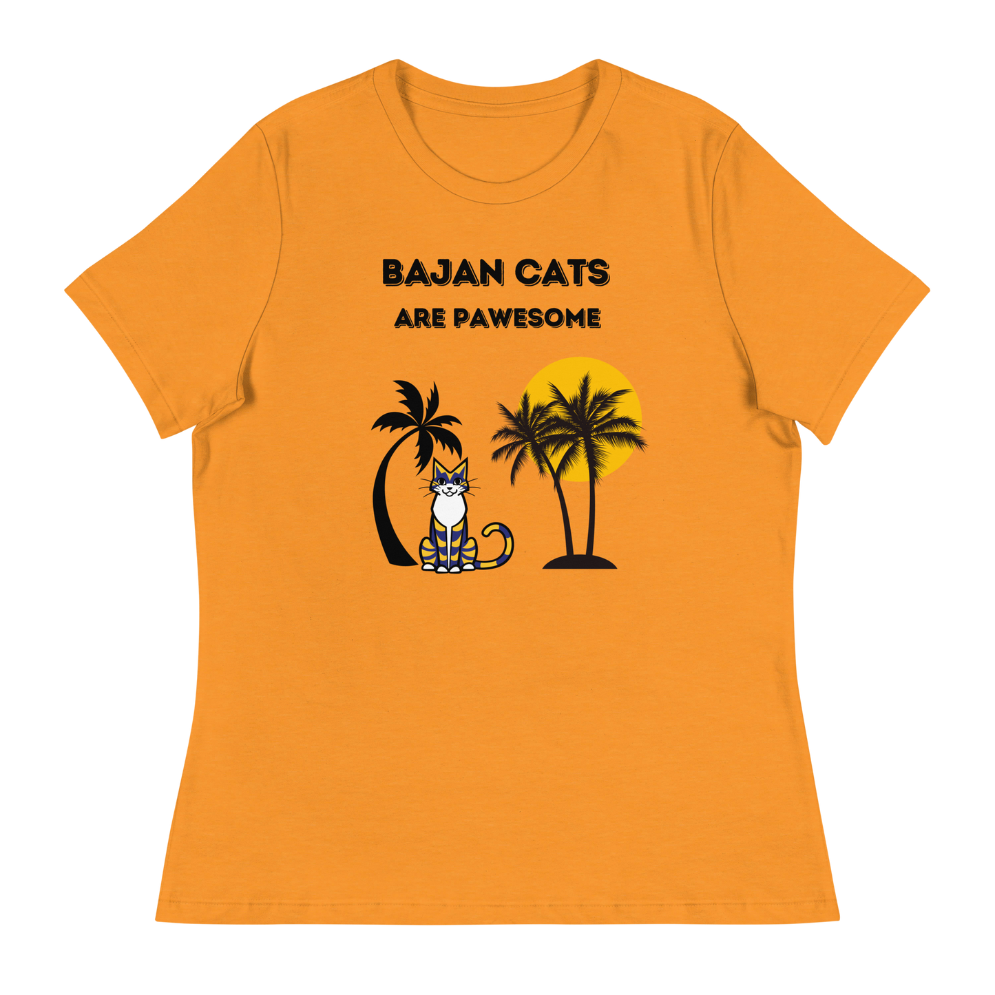 WOMEN'S BELLA & CANVAS TEE - Charity Tee, Bajan Cats Are Pawesome