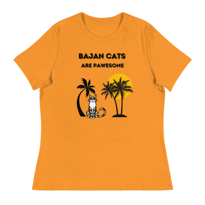 WOMEN'S BELLA & CANVAS TEE - Charity Tee, Bajan Cats Are Pawesome