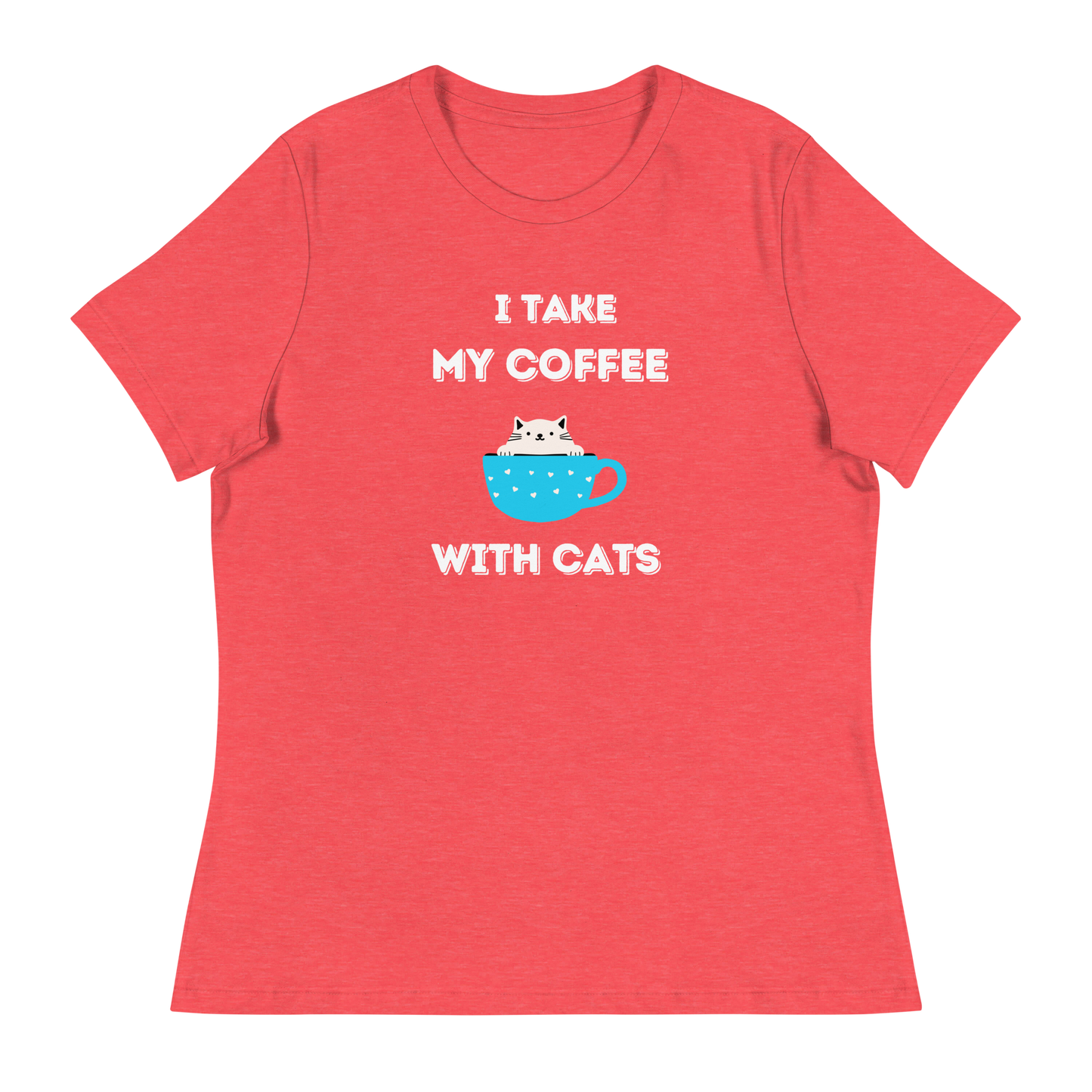 WOMEN'S BELLA & CANVAS TEE - Cats & Coffee