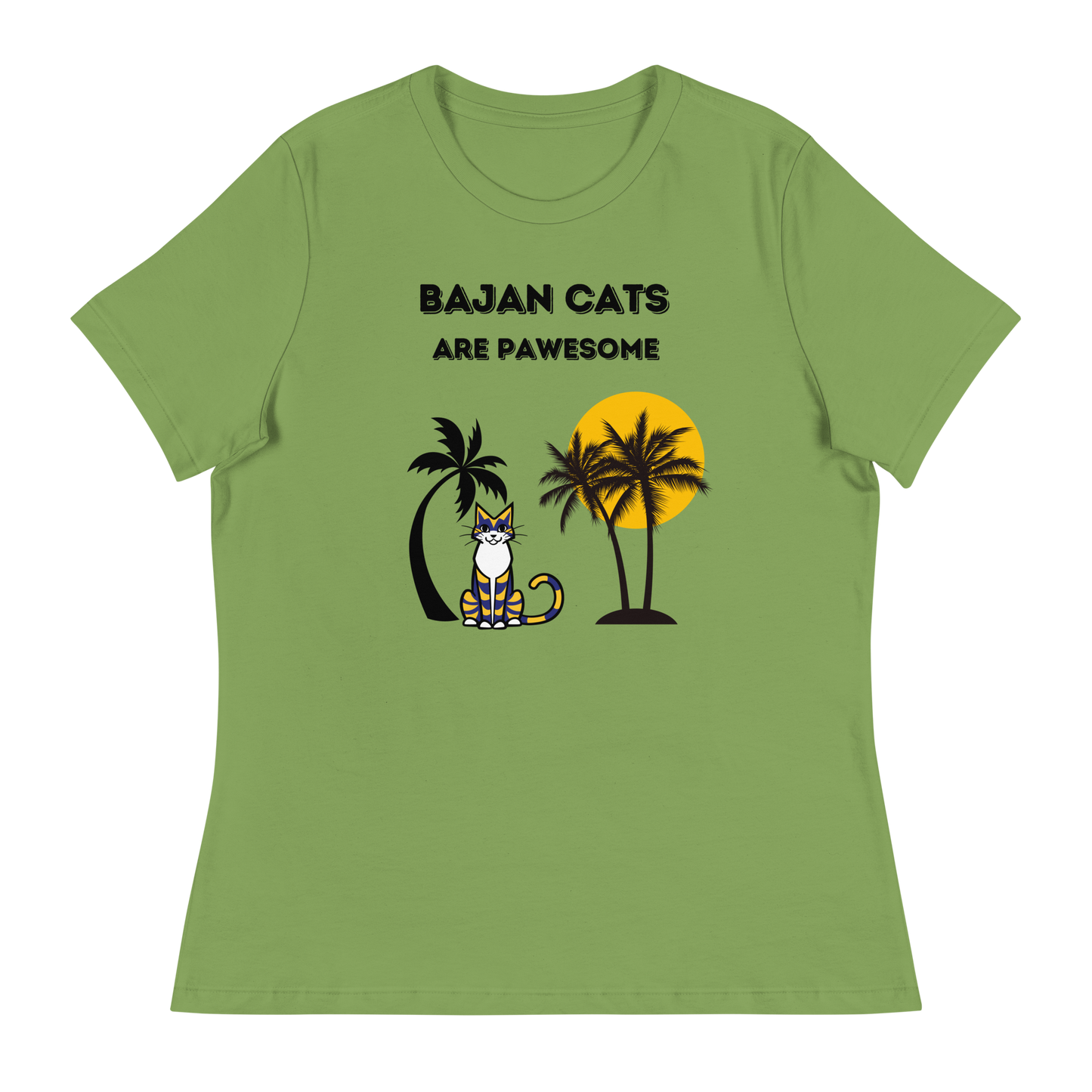 WOMEN'S BELLA & CANVAS TEE - Charity Tee, Bajan Cats Are Pawesome