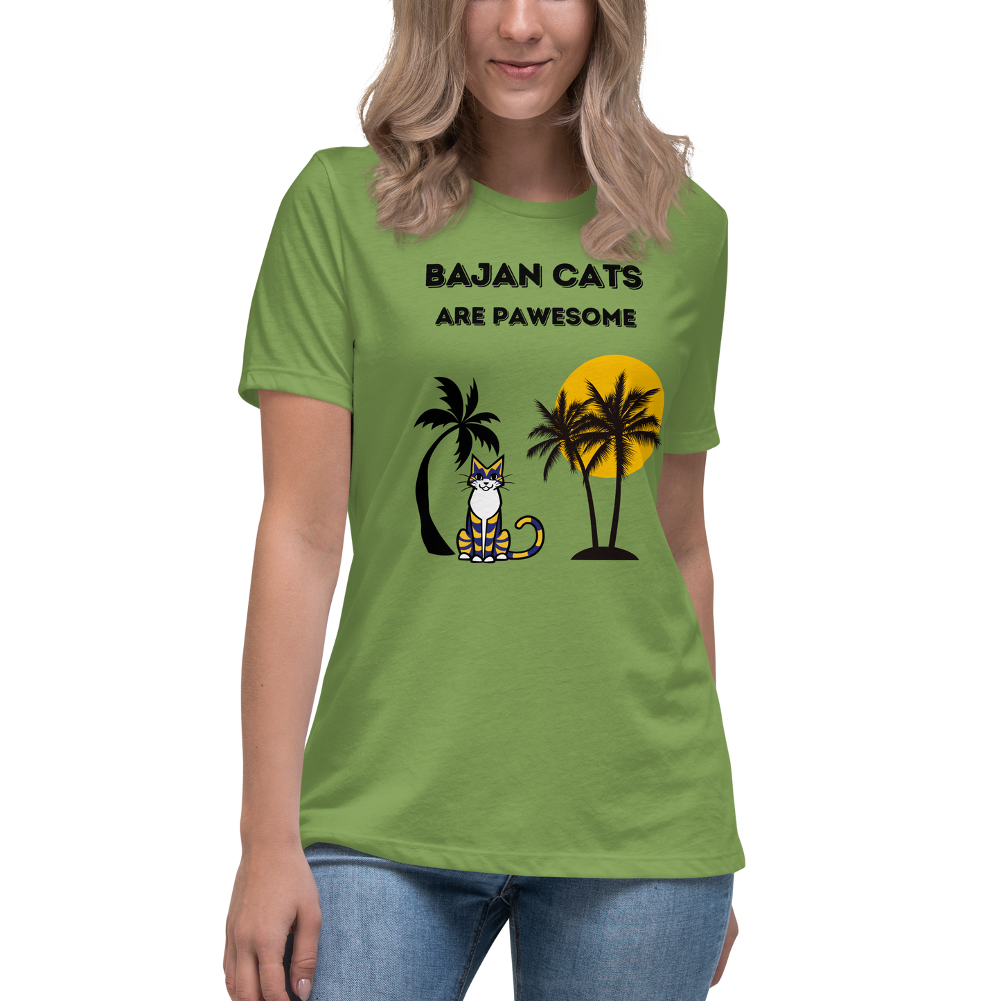 WOMEN'S BELLA & CANVAS TEE - Charity Tee, Bajan Cats Are Pawesome