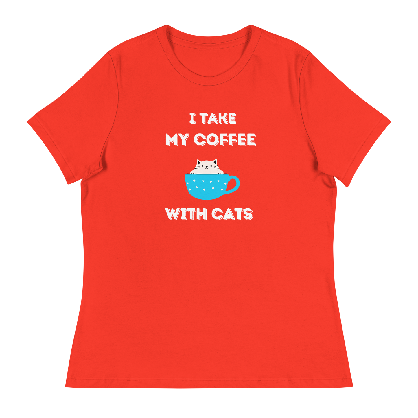 WOMEN'S BELLA & CANVAS TEE - Cats & Coffee