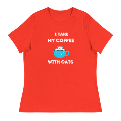 WOMEN'S BELLA & CANVAS TEE - Cats & Coffee